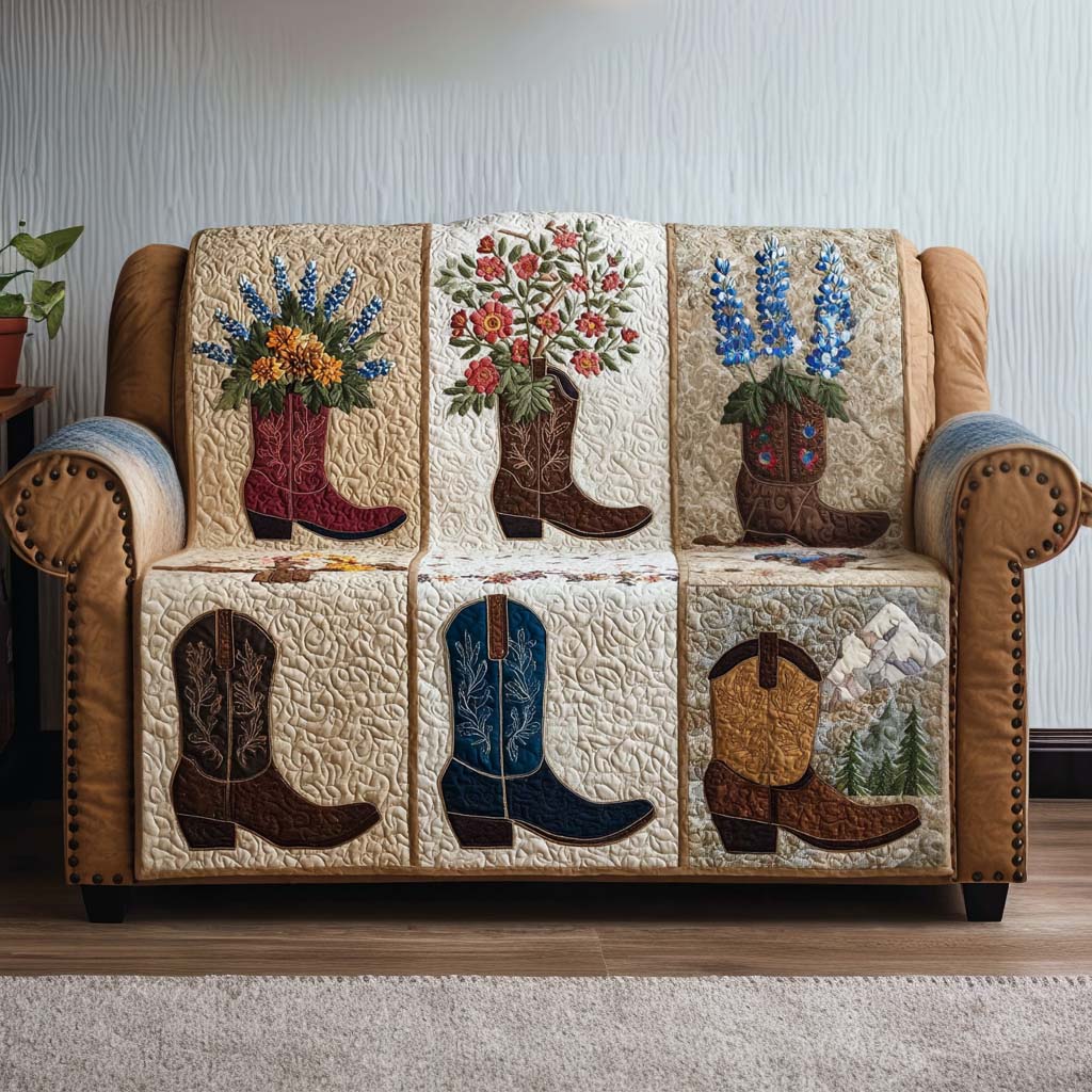 Hideout Spot Quilted Sofa Cover Pretty Sofa Covers Cowboy Theme Gifts