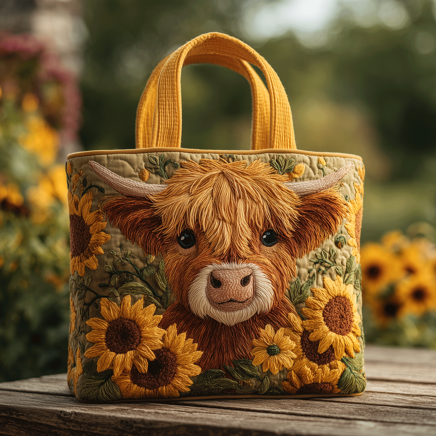 Highland Bloom Quilted Tote Bag Best Tote Bag Best Mother's Day Gifts For Wife