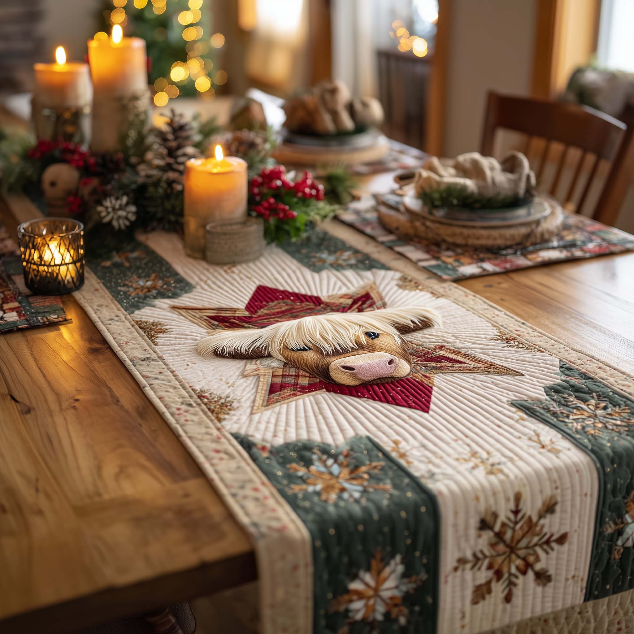 Highland Pride Quilted Table Runner Christmas Dining Table Runner Mother In Law Presents Christmas
