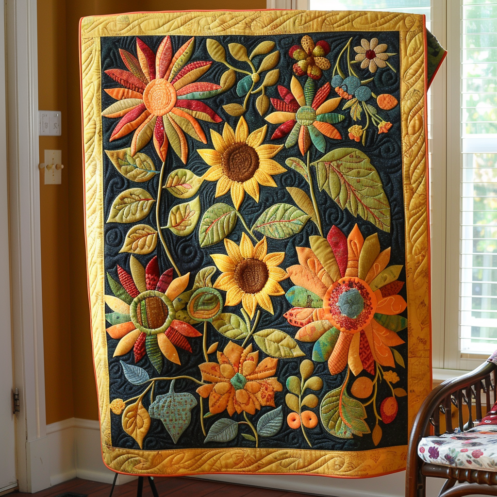 Hilarious Sunflowers Quilted Blanket Bedroom Decor Ideas Best Gifts For Mom Birthday