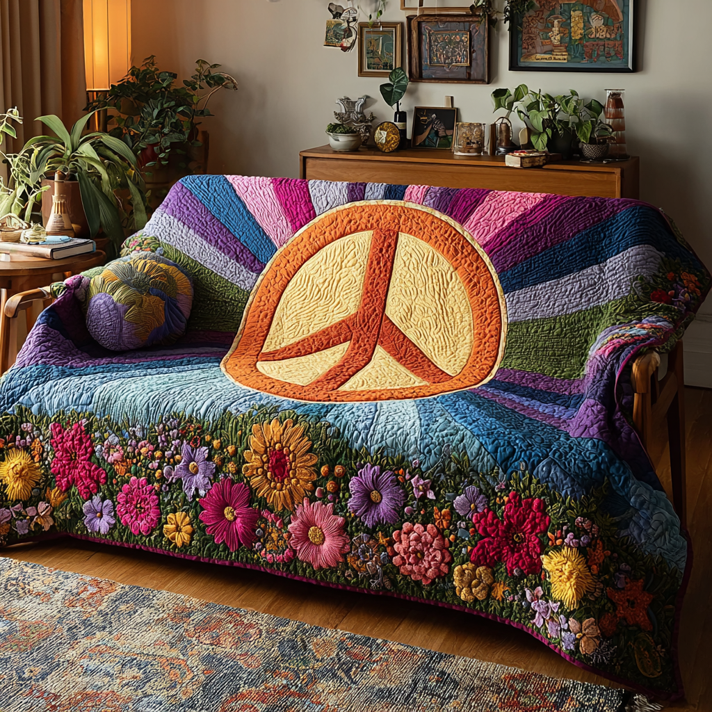 Hippie Dream Quilted Sofa Cover Couch Seat Covers Hippie Gift