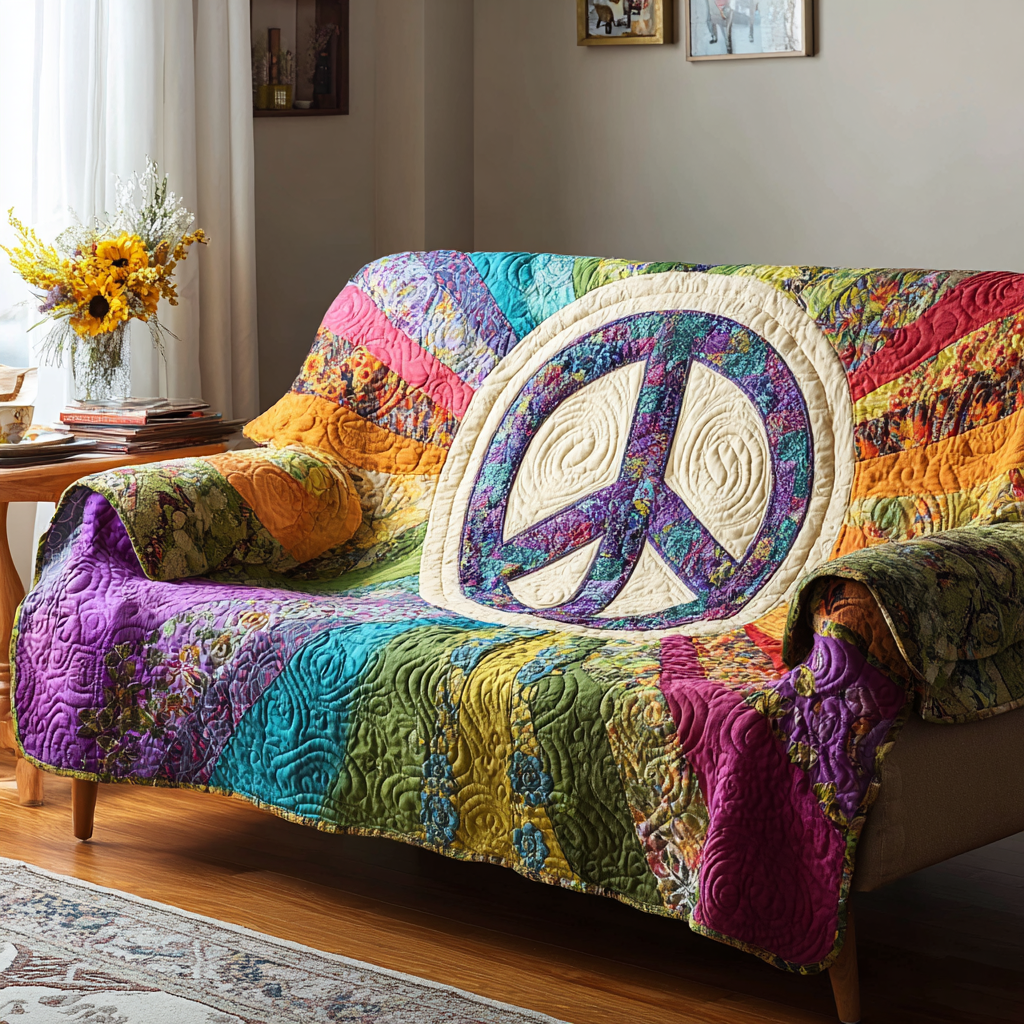 Hippie Light Quilted Sofa Cover Couch Slipcovers Gifts For Hippie Guys