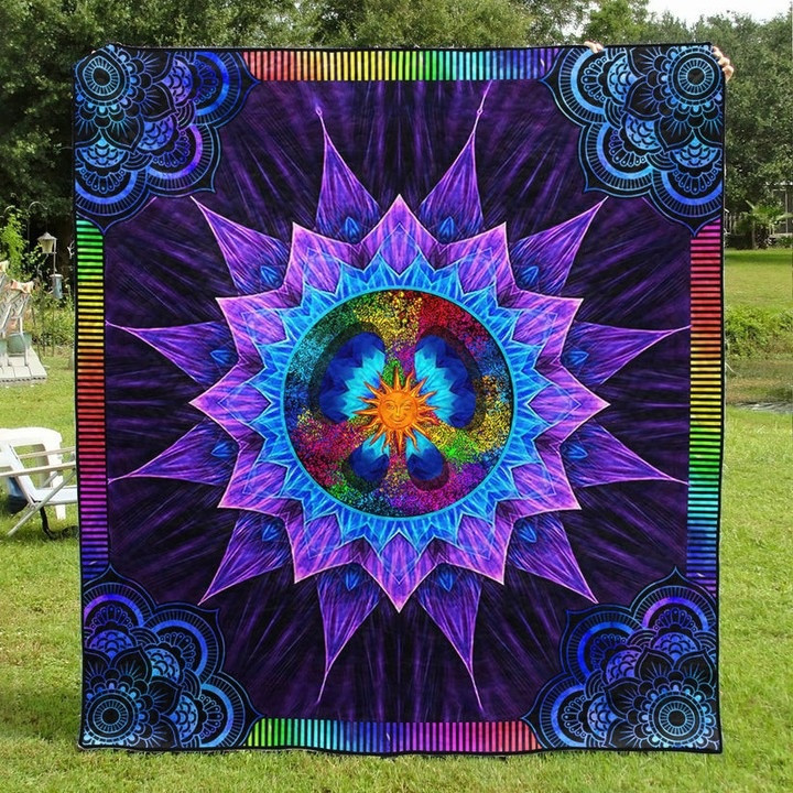Hippie Quilt Blanket Unique Color Special Gift For Your Best Friends