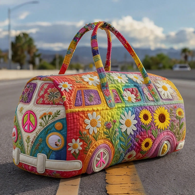 Hippie Style Colorful Quilted Duffle Bag Large Luxury Duffle Bag Best Gift For Men