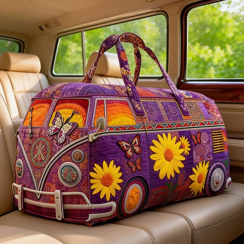 Hippie Style Quilted Duffle Bag Comfortable Weekender Bag Best Gift For Women