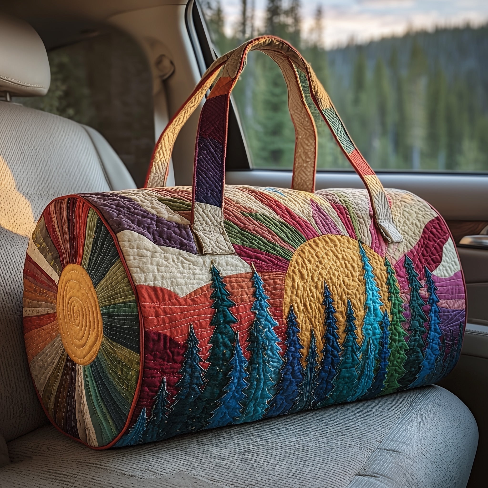 Hippie Sun Quilted Duffle Bag Best Garment Travel Bag Best Mothers Day Gifts