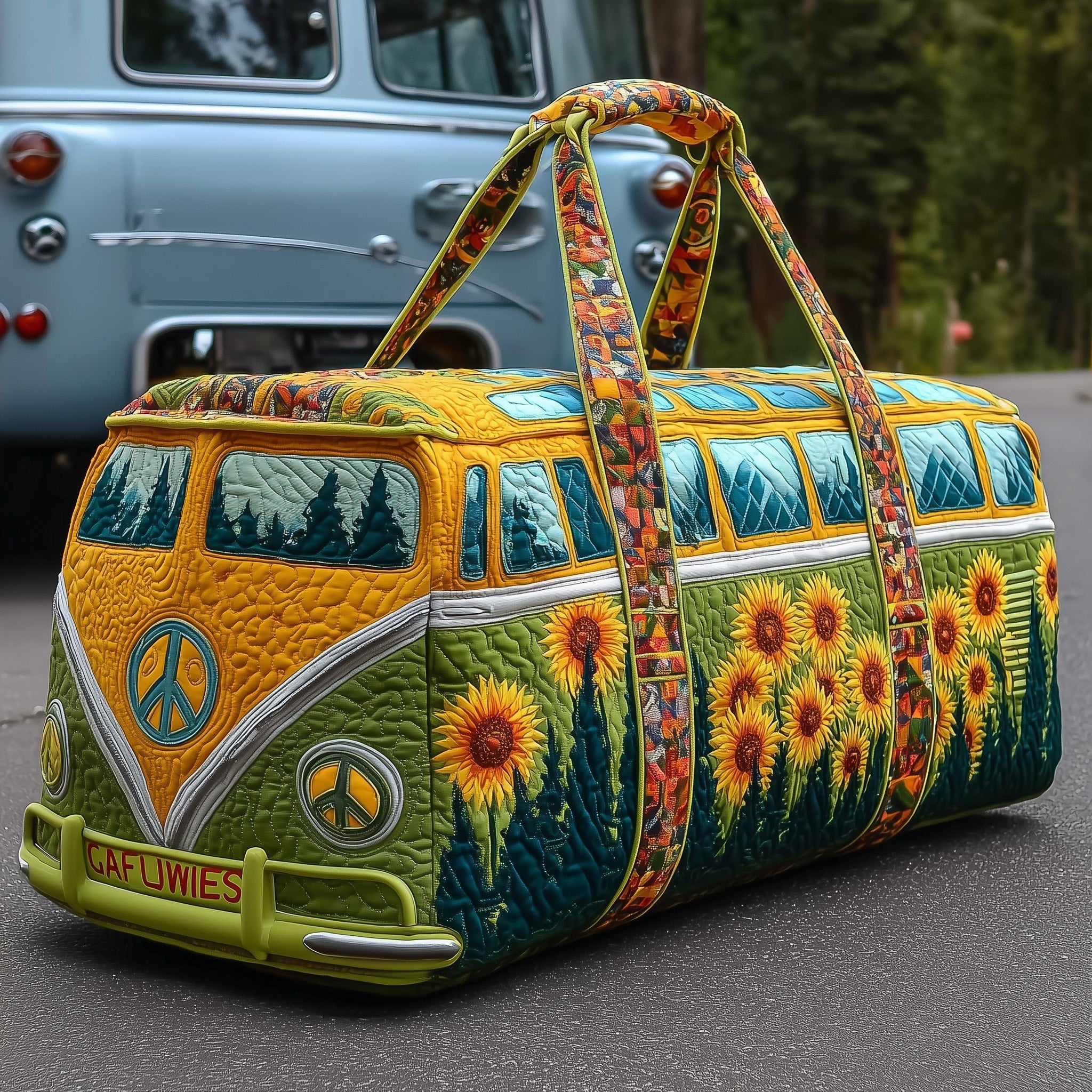 Hippie Sunflower Quilted Duffle Bag Good Travel Duffel Bags Gifts For Mom From Son