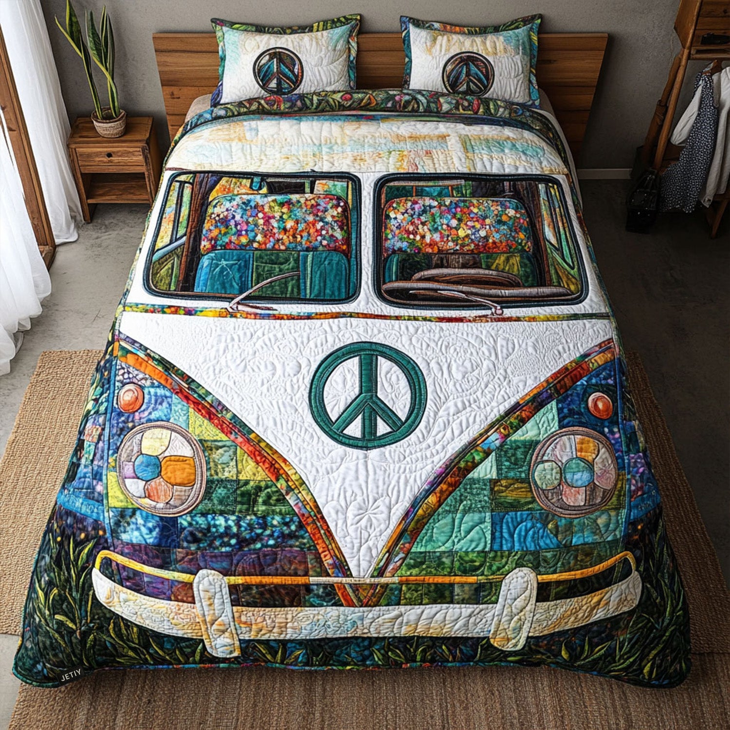 Hippie Van Haven Quilted Bedding Set Best Comforter Sets Hippy Gifts For Her