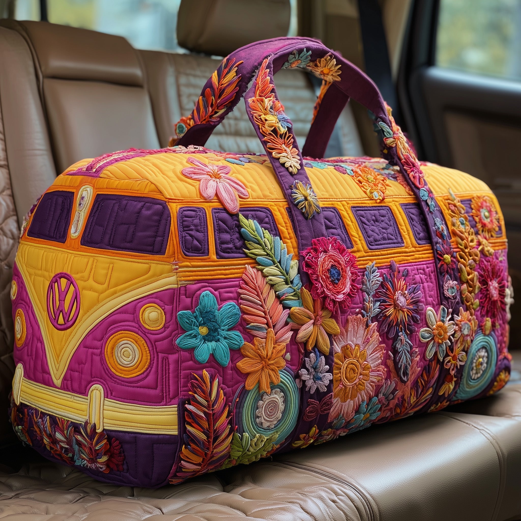 Hippie Van Quilt Duffle Bag Best Duffel Bag For Women Gift Ideas For Mother In Law