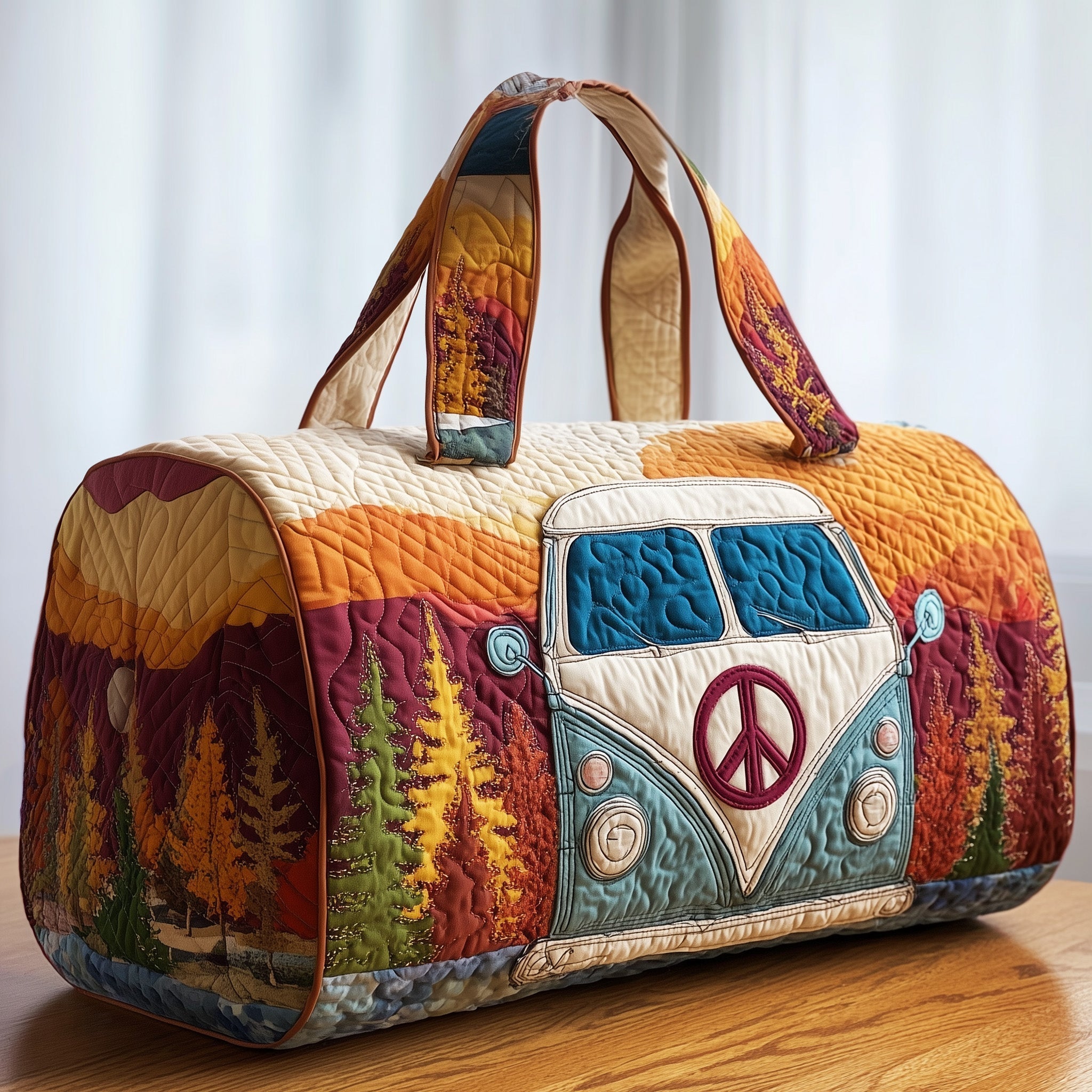 Hippie Van Quilted Duffle Bag Best Duffel Bag For Women Good Mothers Day Ideas
