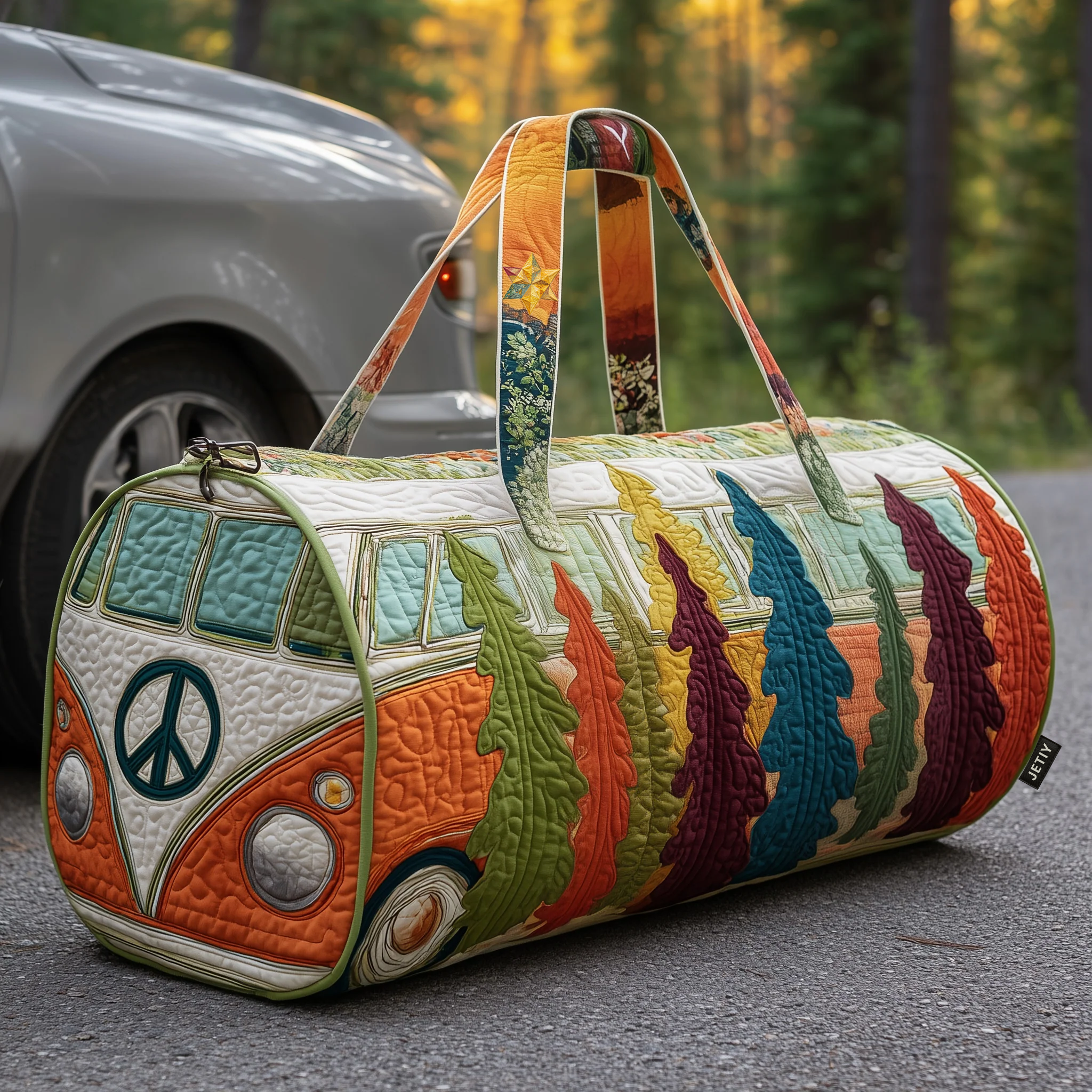 Hippie Van Quilted Duffle Bag Best Travel Duffel Bag Mom And Daughter Gift