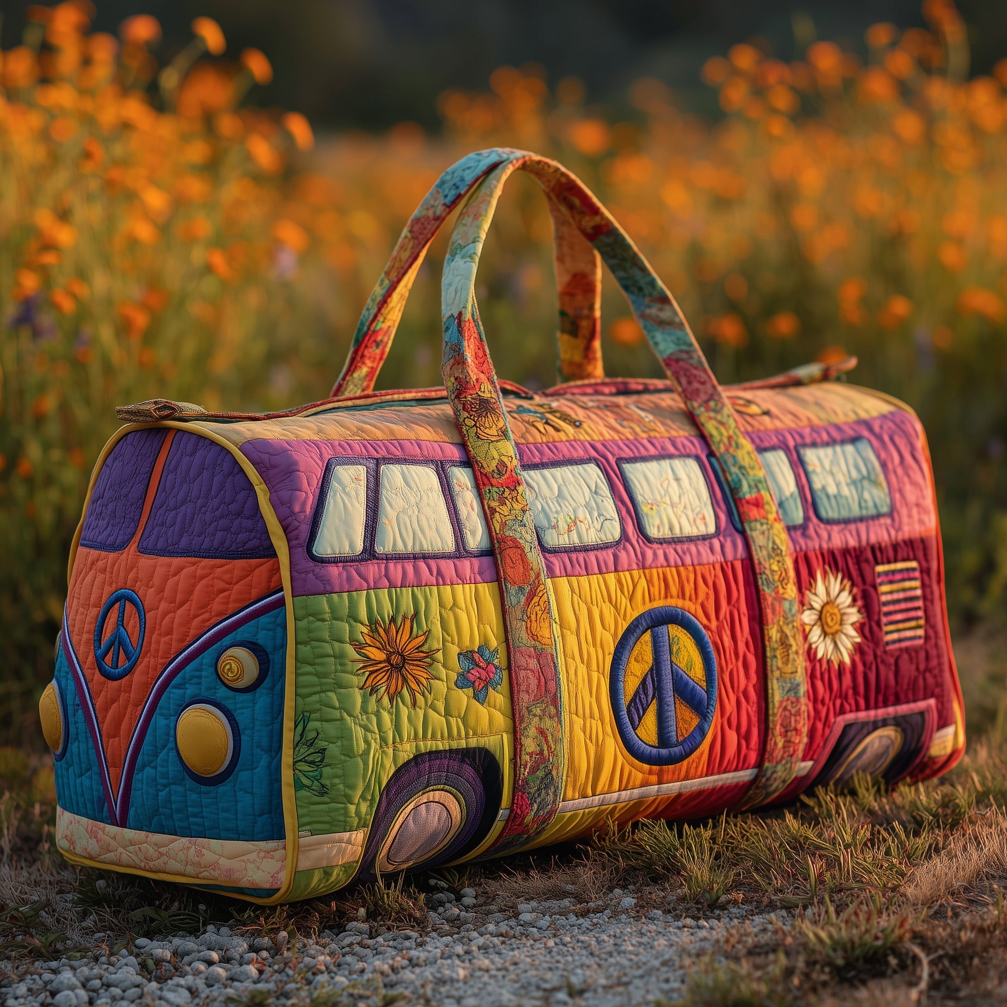 Hippie Van Quilted Duffle Bag Best Women's Duffel Bag Top 10 Mother's Day Gift Ideas