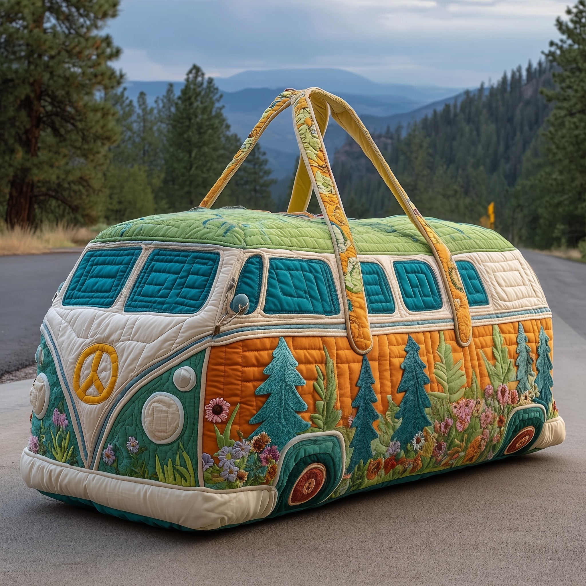 Hippie Van Quilted Duffle Bag Black Hole Duffel Ideas For First Mothers Day