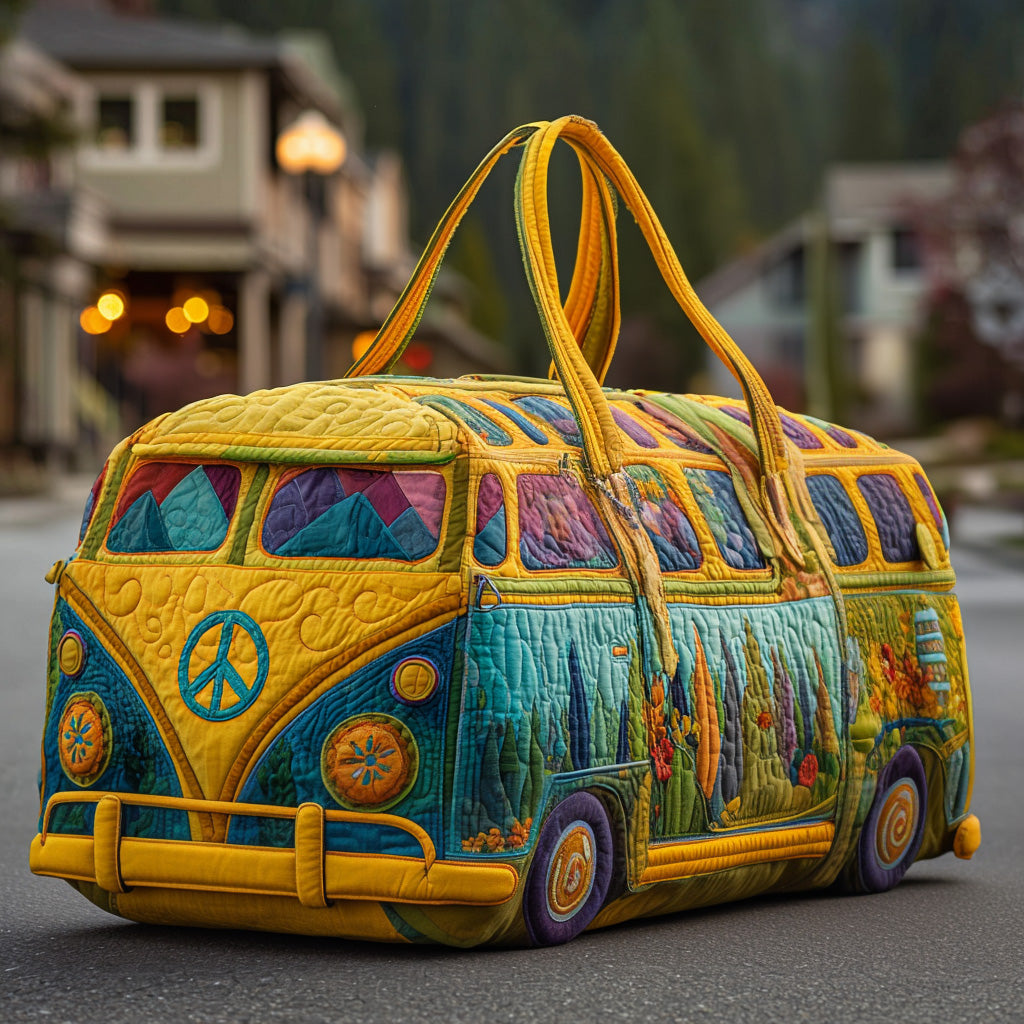 Hippie Van Quilted Duffle Bag Cool Duffle Bags Gifts To Daughter From Mom