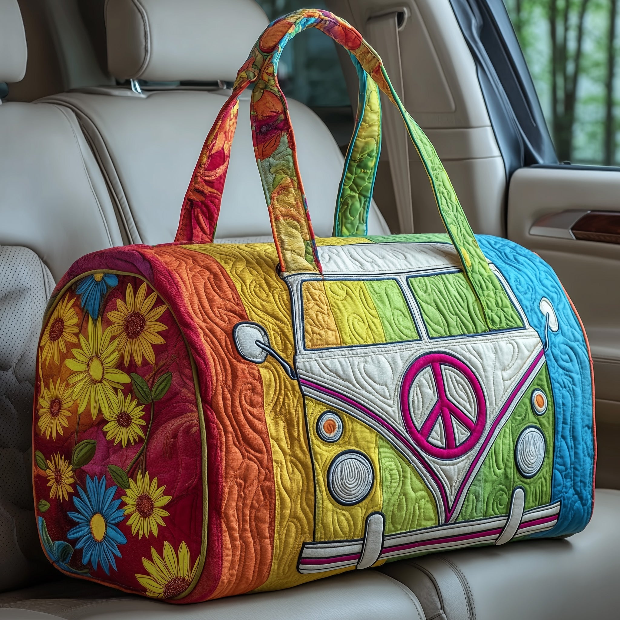 Hippie Van Quilted Duffle Bag Weekender Duffel Bag For Women Target Mothers Day Gifts
