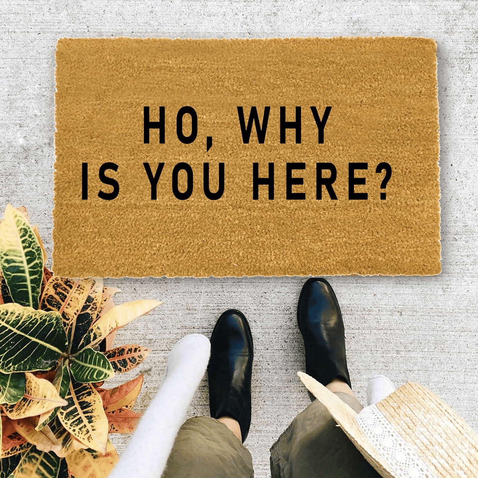 Ho Why Is You Here Doormat Funny Rude Welcome Mat Best Gifts For New Homeowners