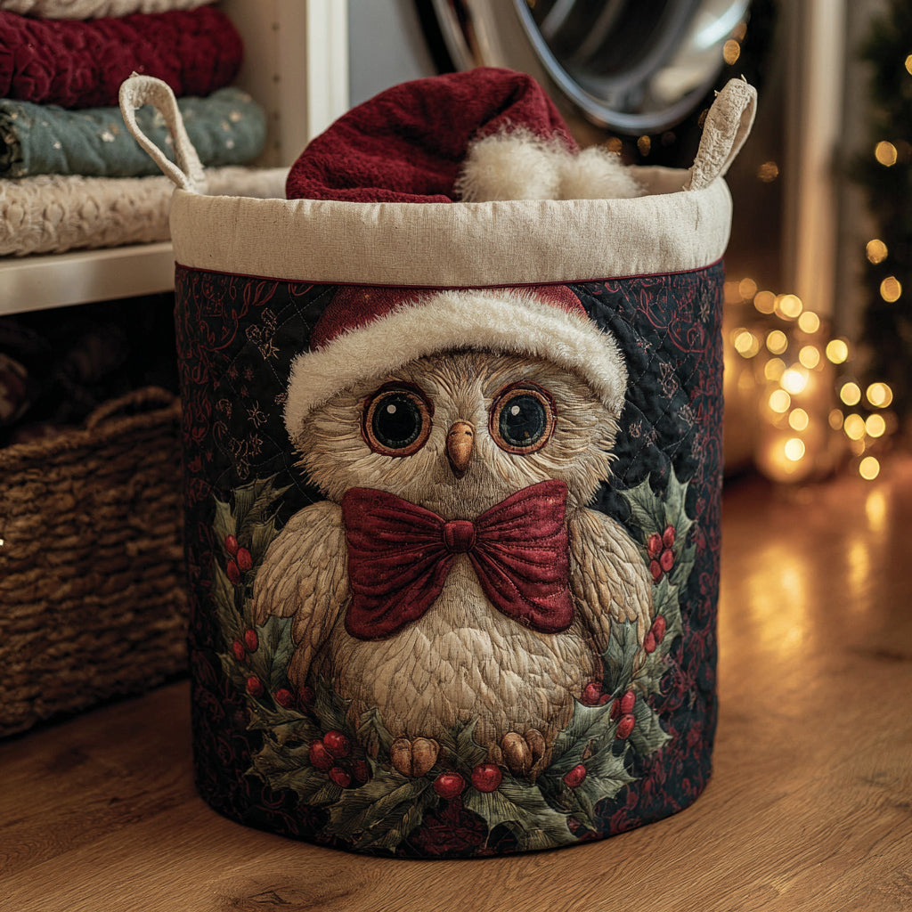 Holiday Bow Owl Laundry Basket Best Clothes Hamper Grandma And Grandpa Christmas Ornaments