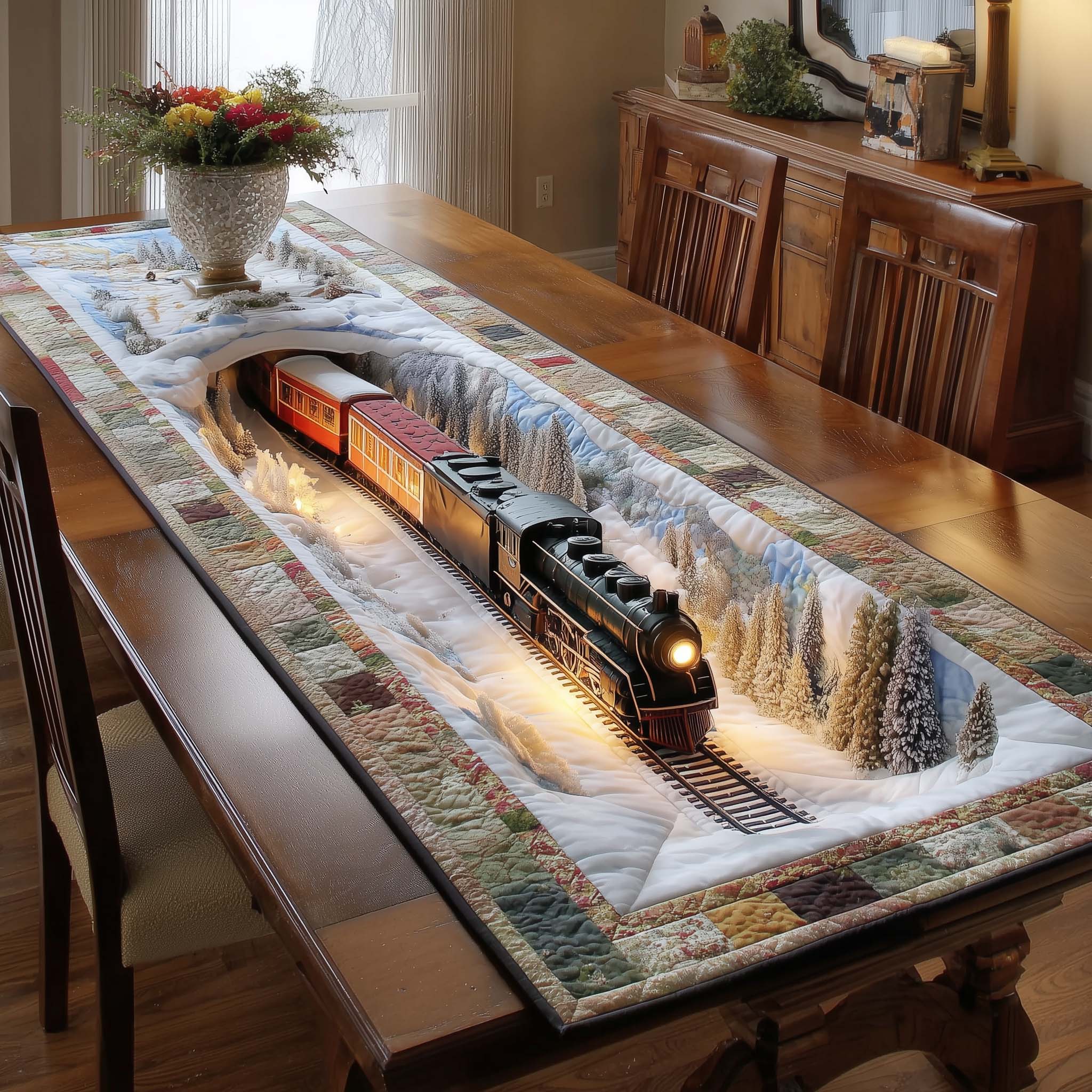 Holiday Express Quilted Table Runner Christmas Dining Table Decor Christmas Ideas For Family