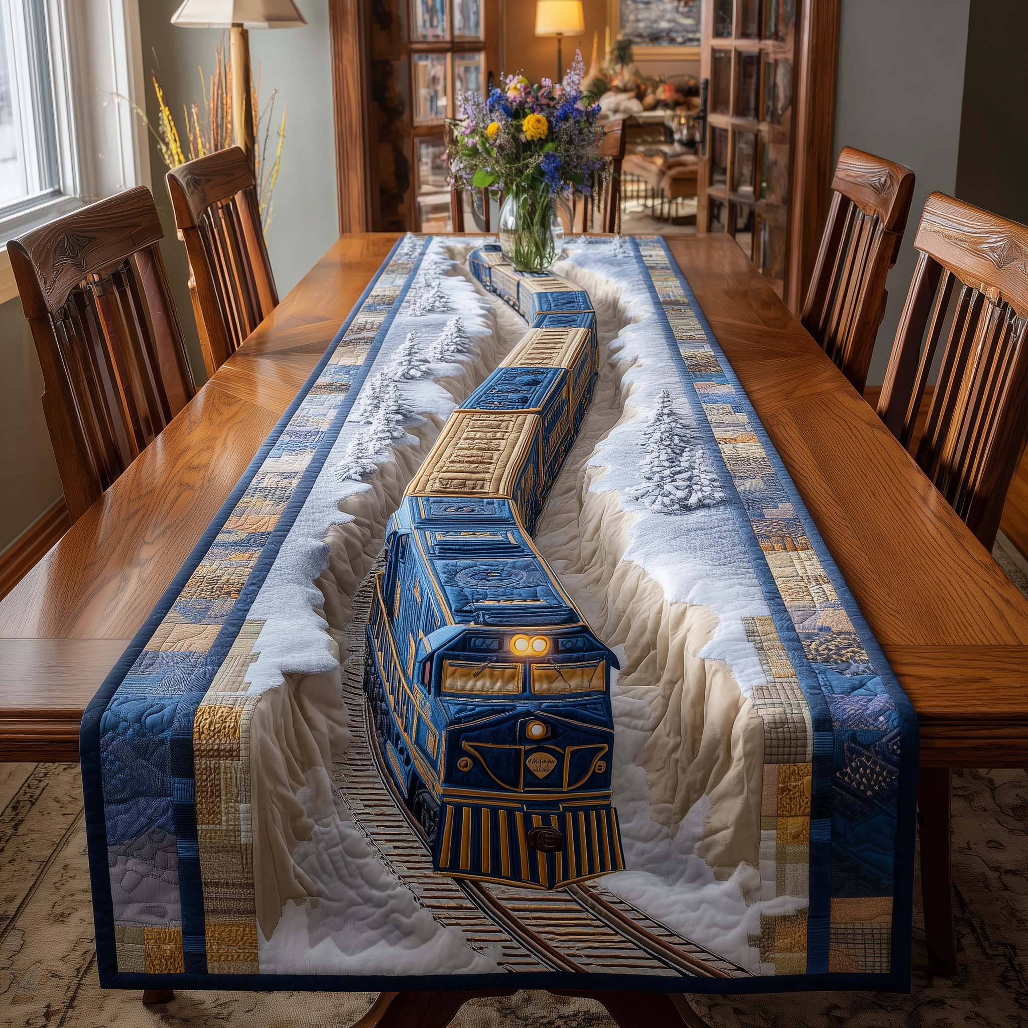 Holiday Express Quilted Table Runner Dining Table Xmas Decor Ideas For Christmas Family Gifts