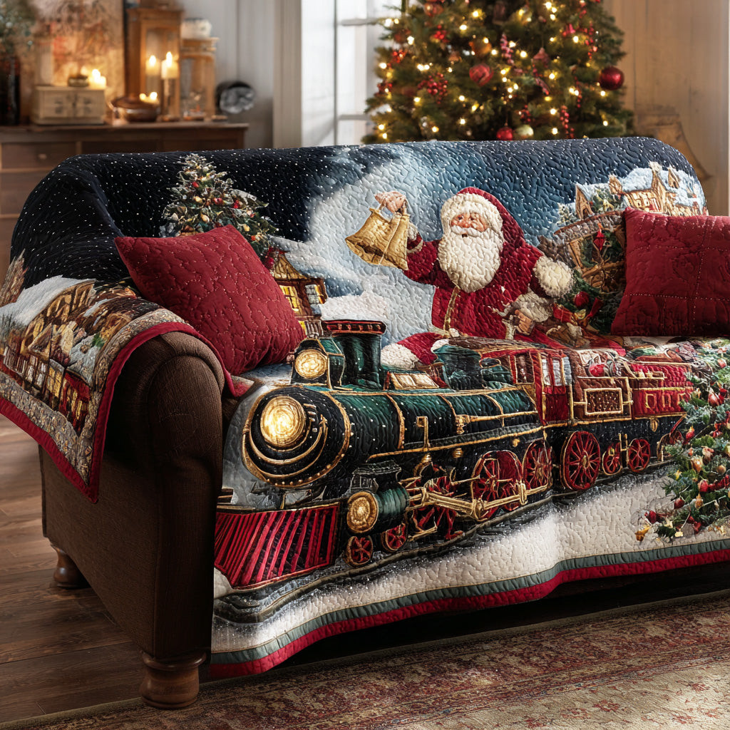 Holiday Express Route Quilted Sofa Cover Best Couch Covers Nice Family Christmas Gifts