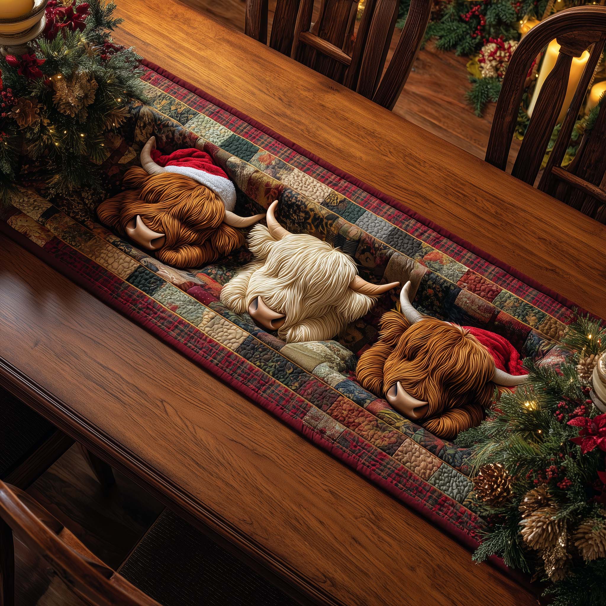 Holiday Farmstead Quilted Table Runner Christmas Dinner Decoration Ideas Christmas Presents For Relatives