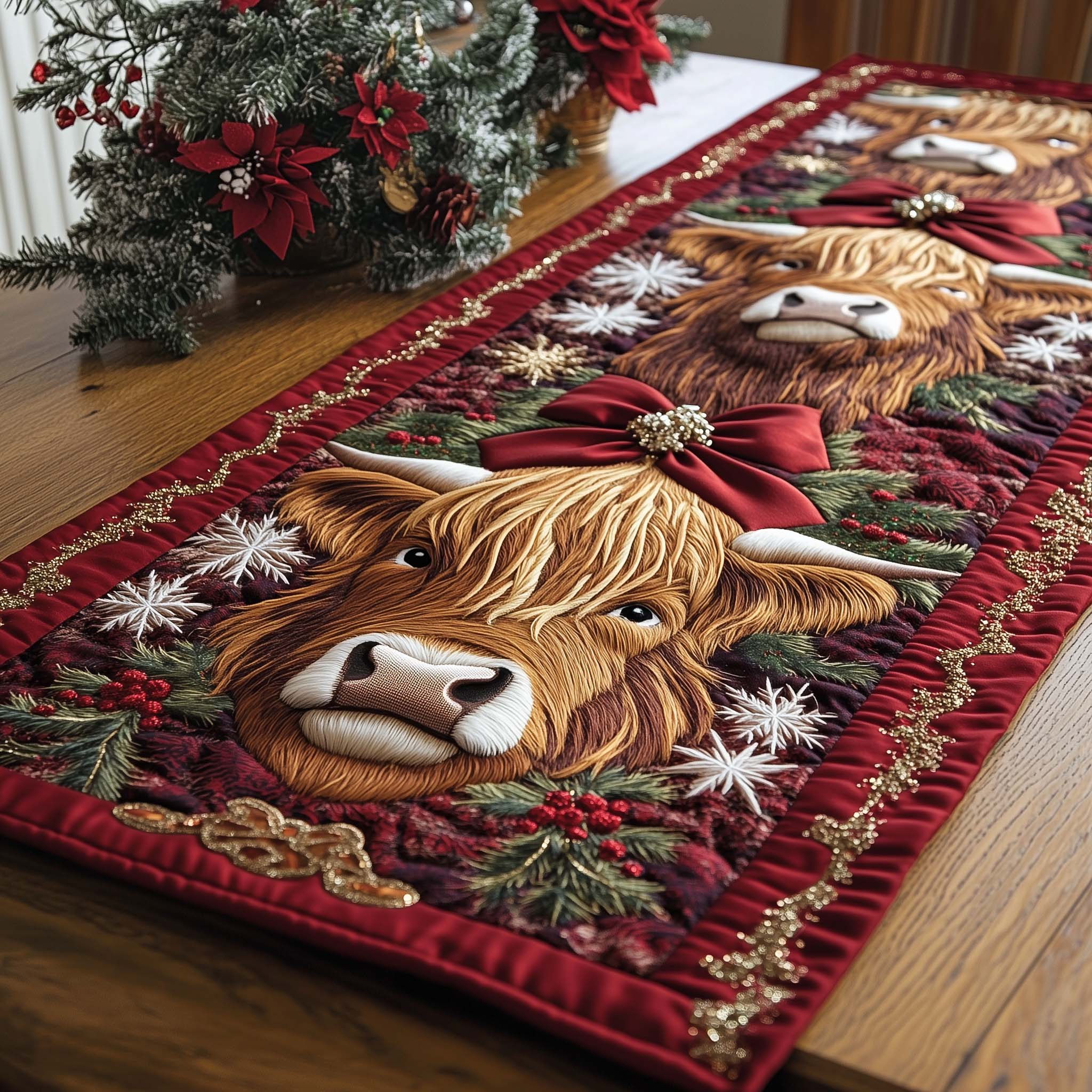 Holiday Farmstead Quilted Table Runner Christmas Holiday Table Runners Gift Ideas For Men Who Have Everything
