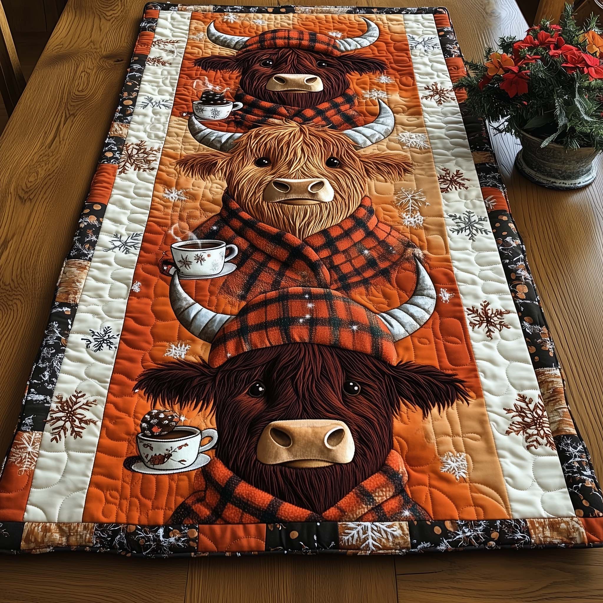 Holiday Farmstead Quilted Table Runner Christmas Themed Table Runner Things To Get For Christmas