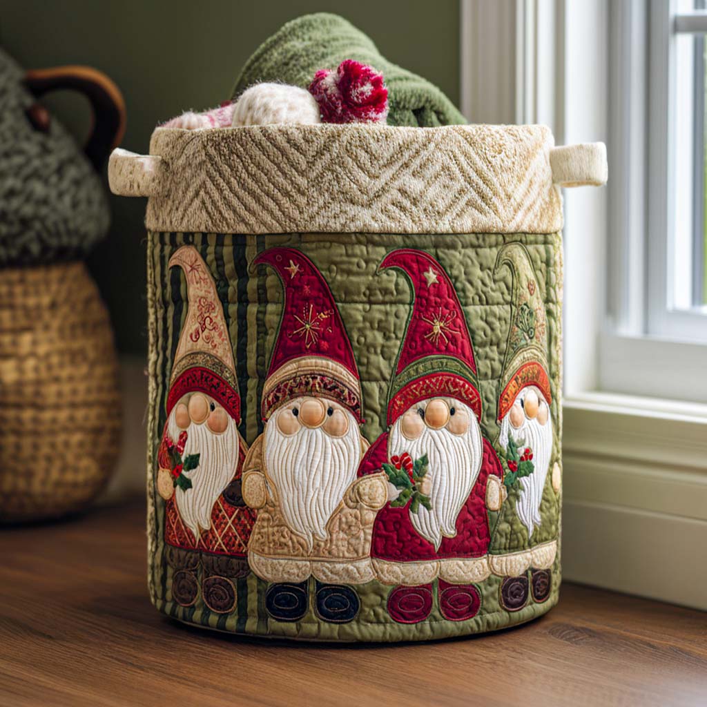 Holiday Glow Quilted Laundry Basket Foldable Clothes Hamper Best Christmas Gifts For Mom