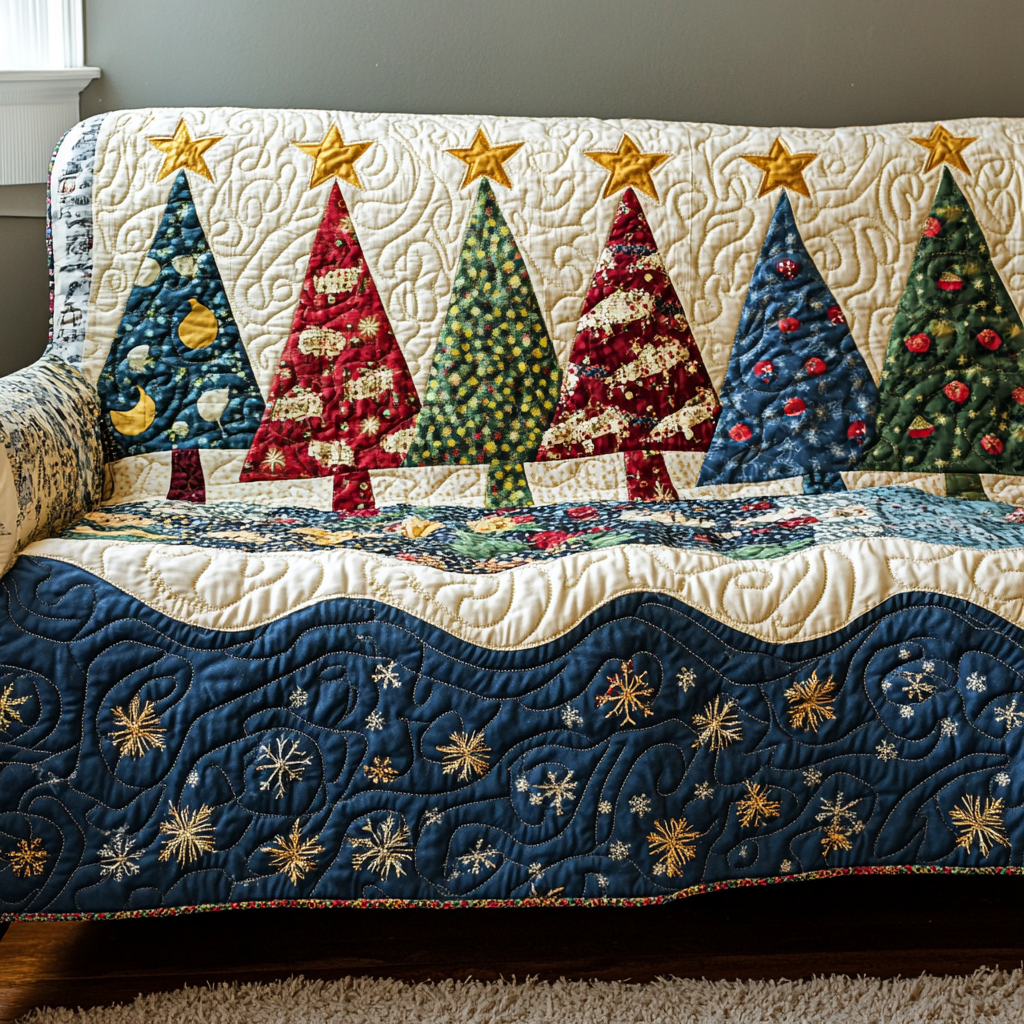 Holiday Glow Quilted Sofa Cover Sofa Seat Protector Xmas Gifts For Mother In Law