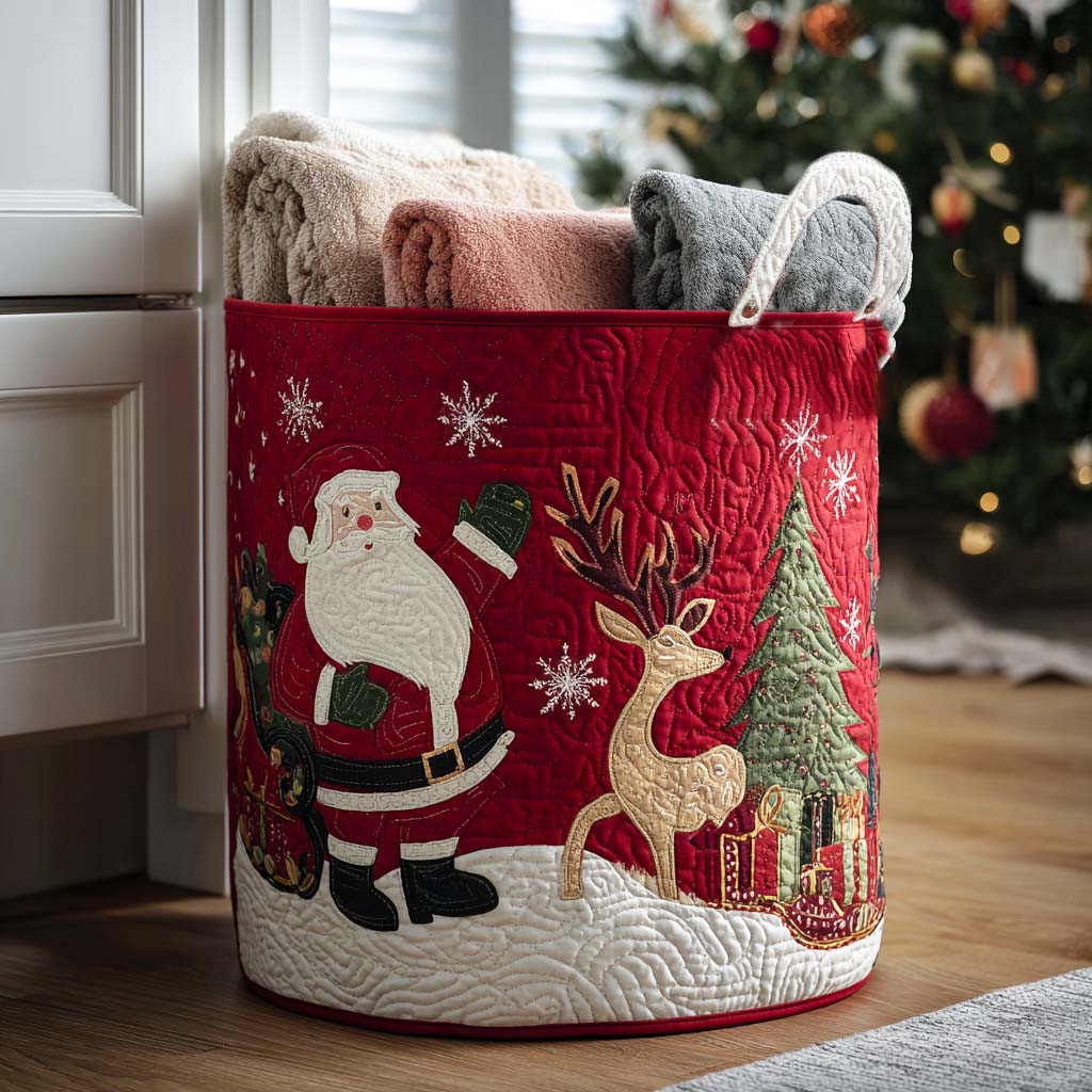 Holiday Hearth Quilted Laundry Basket Unique Laundry Basket Christmas Presents For Wife