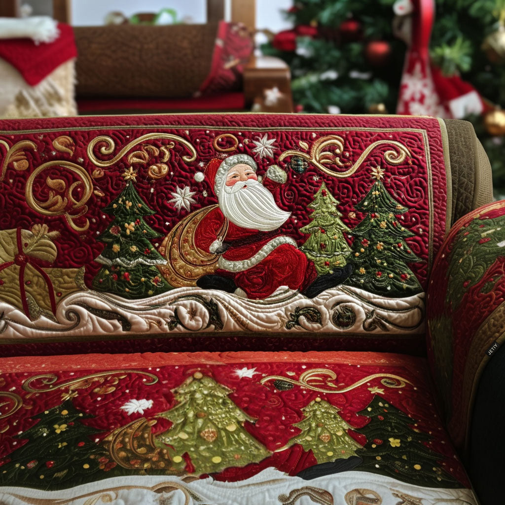 Holiday Hearthlight Quilted Sofa Cover Couch Cushion Covers Good Family Gifts For Christmas