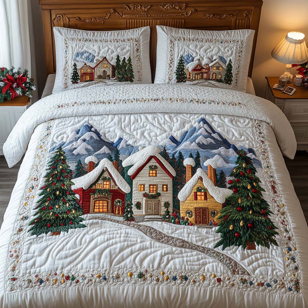 Holiday Homes Quilted Bedding Set Best Queen Sheets Fathers Day Presents