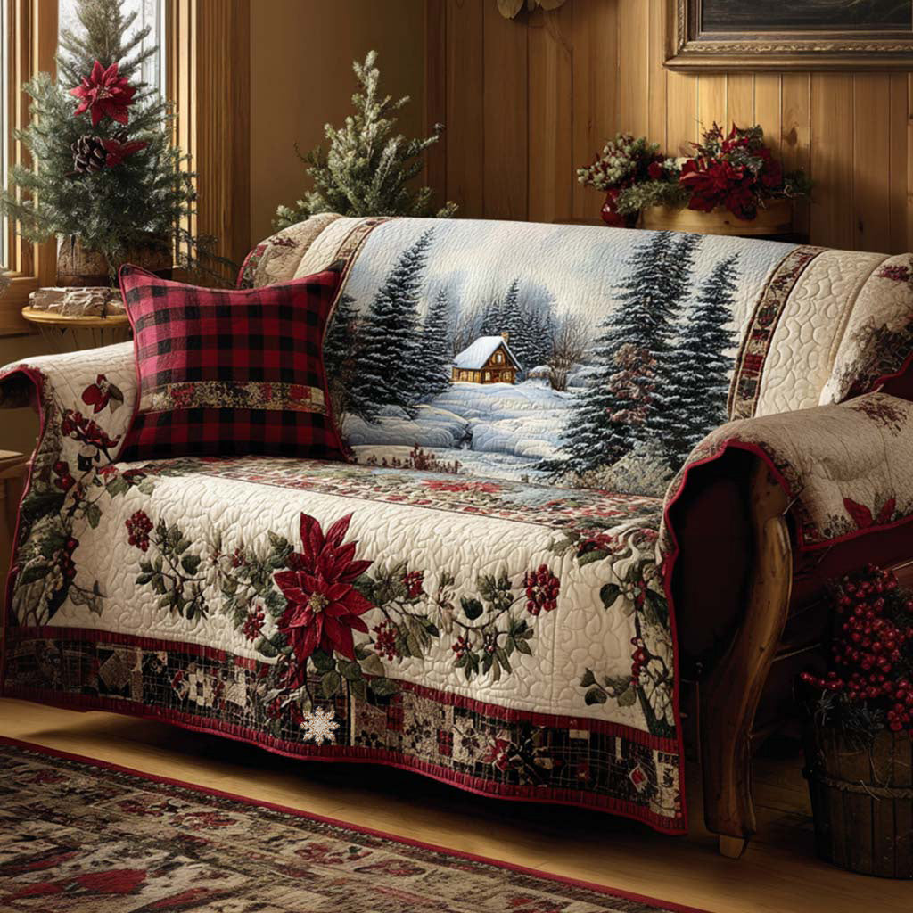 Holiday Miracle Quilted Sofa Cover Best Slip Cover Sofa Xmas Gift Ideas