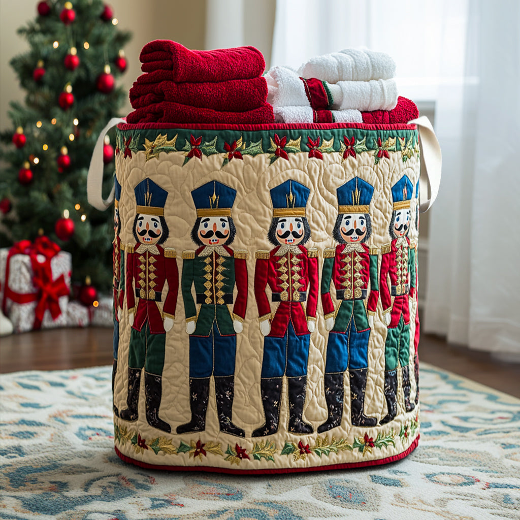 Holiday Nutcracker Quilted Laundry Basket Best Laundry Basket Perfect Gift For Girlfriend