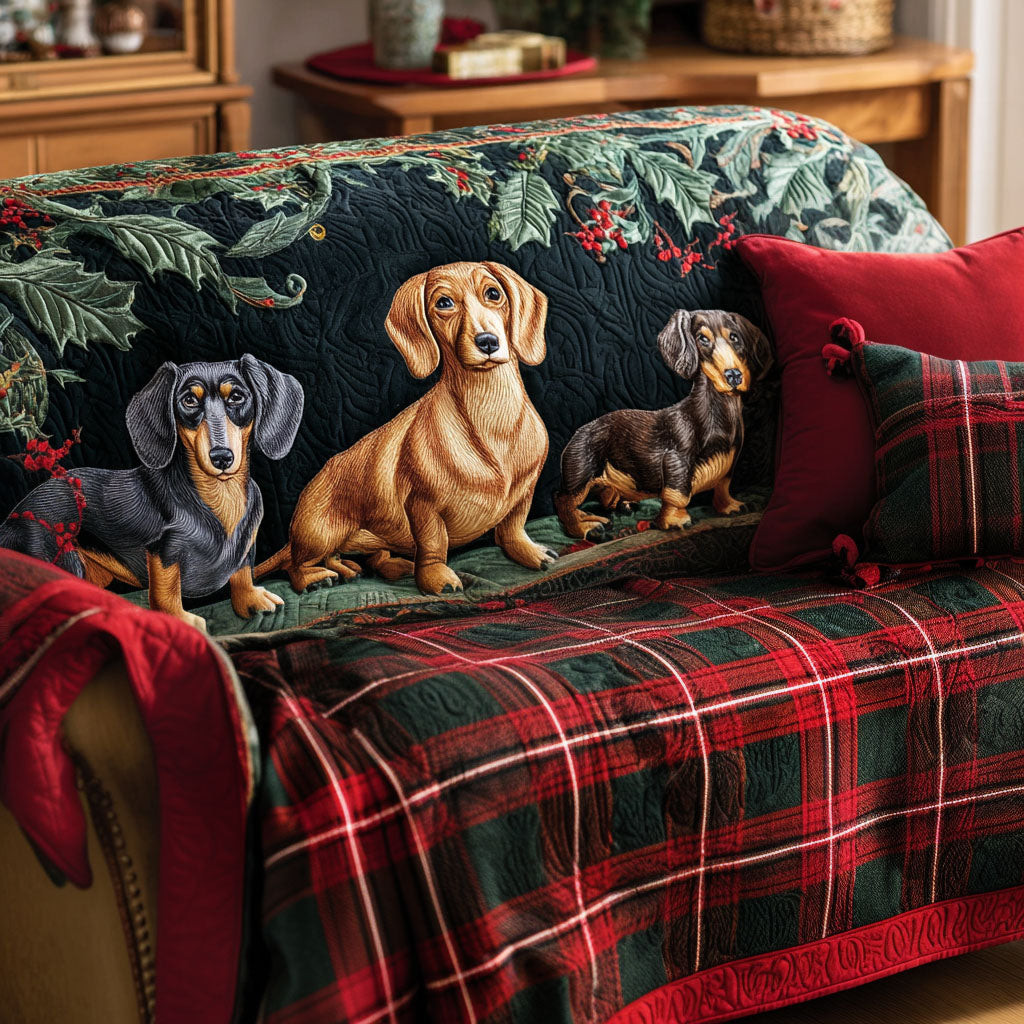 Holiday Pup Charm Quilted Sofa Cover Good Sofa Covers Best Presents For Dog Lovers