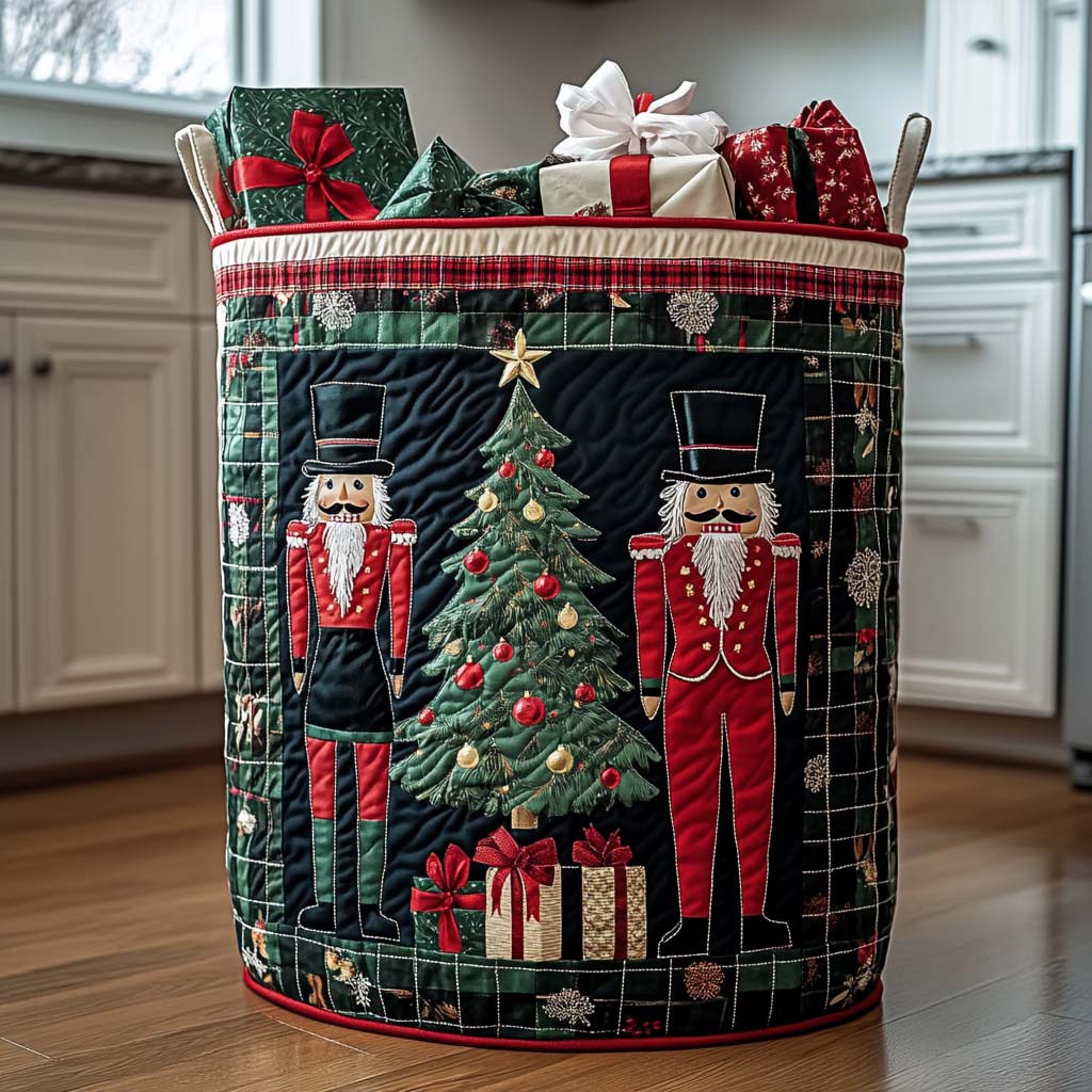 Holiday Soldiers Quilted Laundry Basket Dirty Clothes Basket Christmas Presents For Grandma