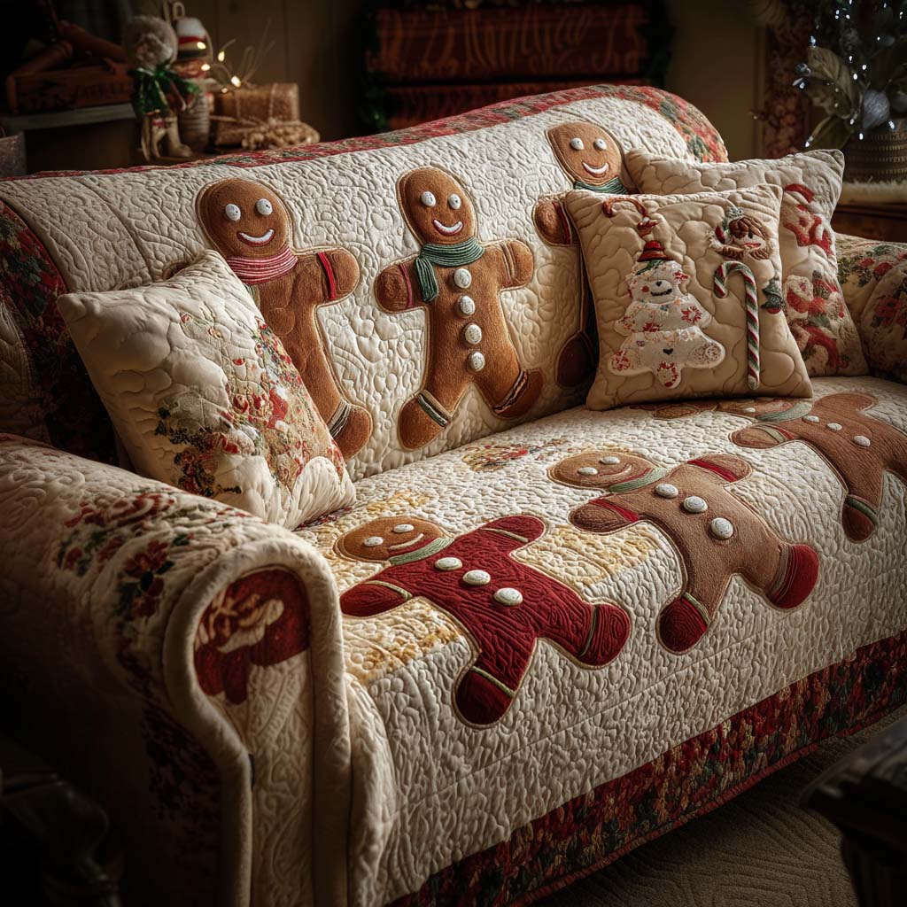 Holiday Tradition Quilted Sofa Cover Christmas Sofa Cover Christmas Ideas For Family