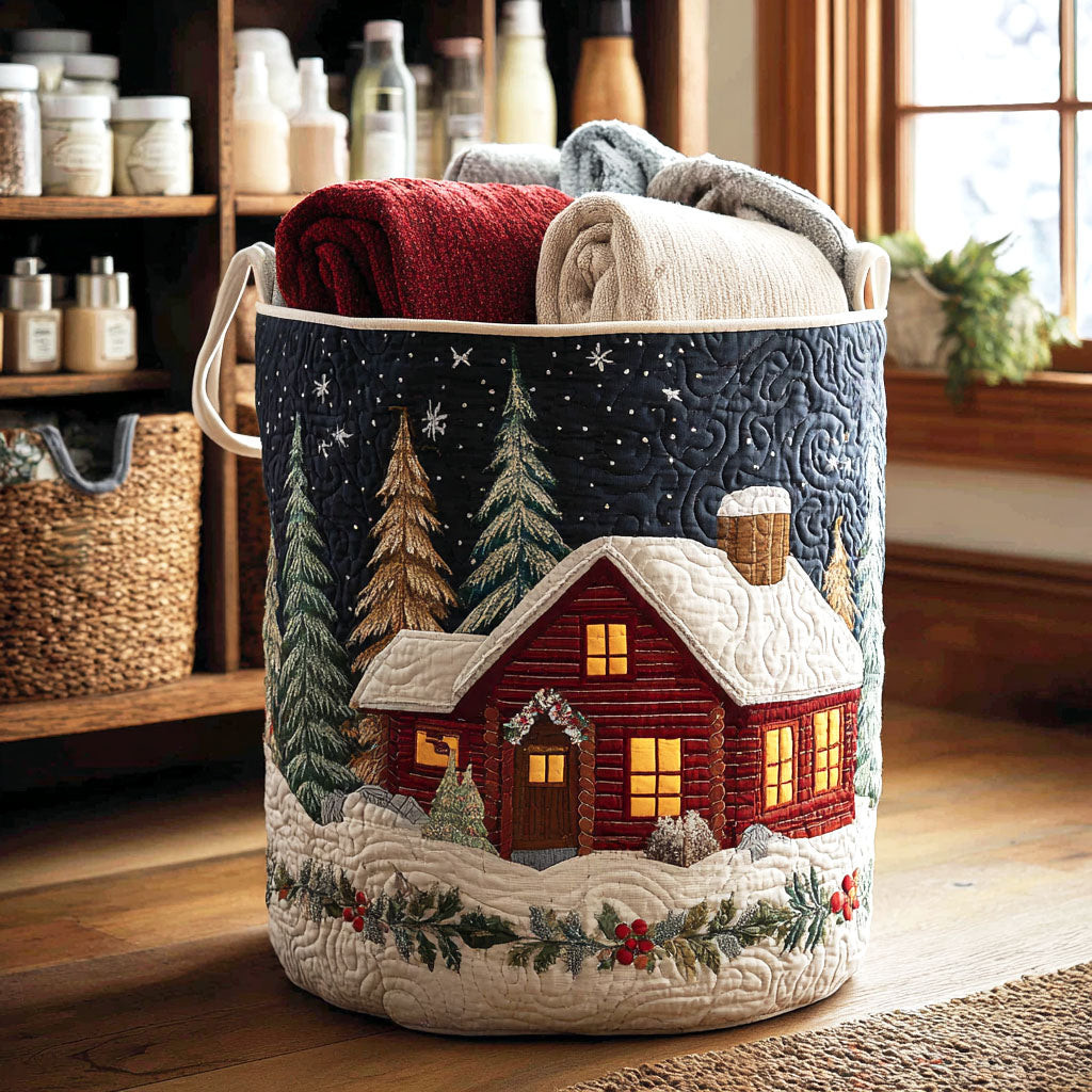 Holly Cottage Quilted Laundry Basket Unique Laundry Hamper Ideas Christmas Present Daughter In Law