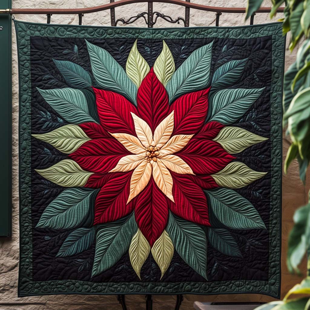 Holly Petals Quilted Blanket Christmas Decorations For Your Room Best Family Presents For Christmas