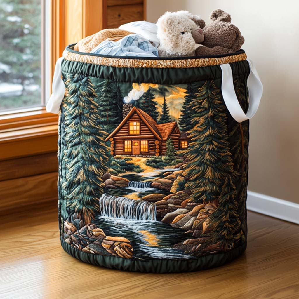 Homestead Charm Quilted Laundry Basket Rustic Laundry Hamper Best Father's Day Gifts For Dad