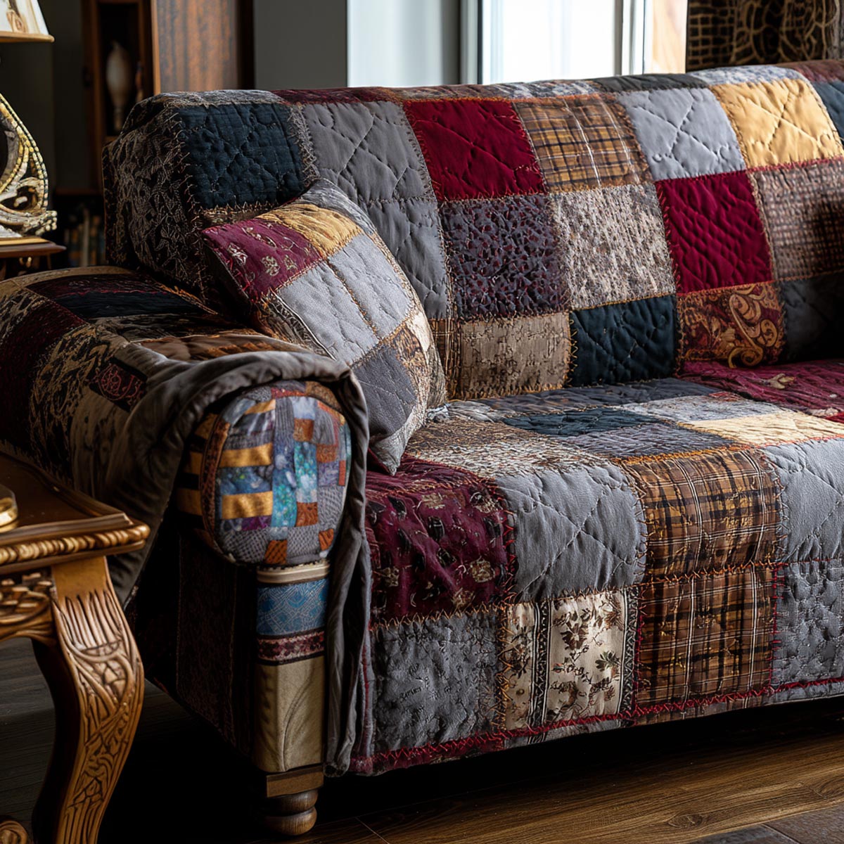 Homestead Charm Quilted Sofa Cover Best Sofa Covers Unique Gifts For Family