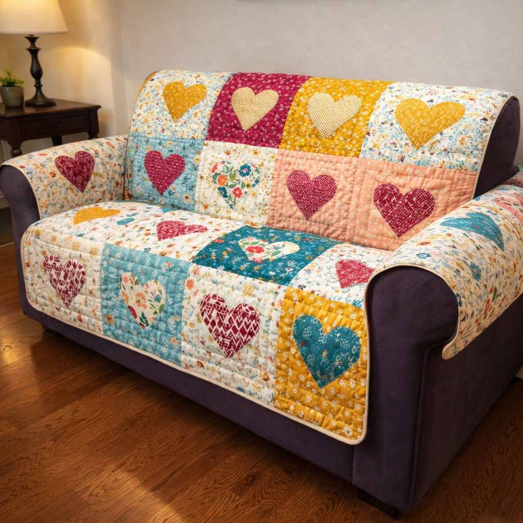 Honey Posy Quilted Sofa Cover Pretty Sofa Covers Christmas Ideas For Couples