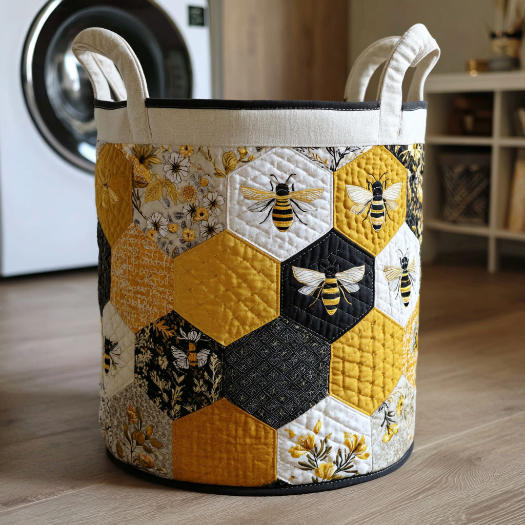 Honeycomb Bee Quilted Laundry Basket Unique Hampers Bee Mothers Day Gifts