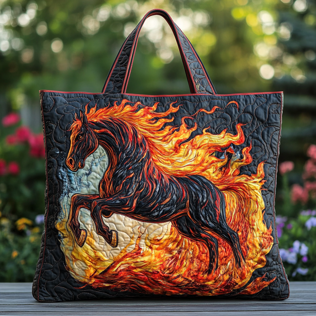 Horse Majesty Quilted Tote Bag Trendy Shoulder Bags Women's Mother's Day Gifts