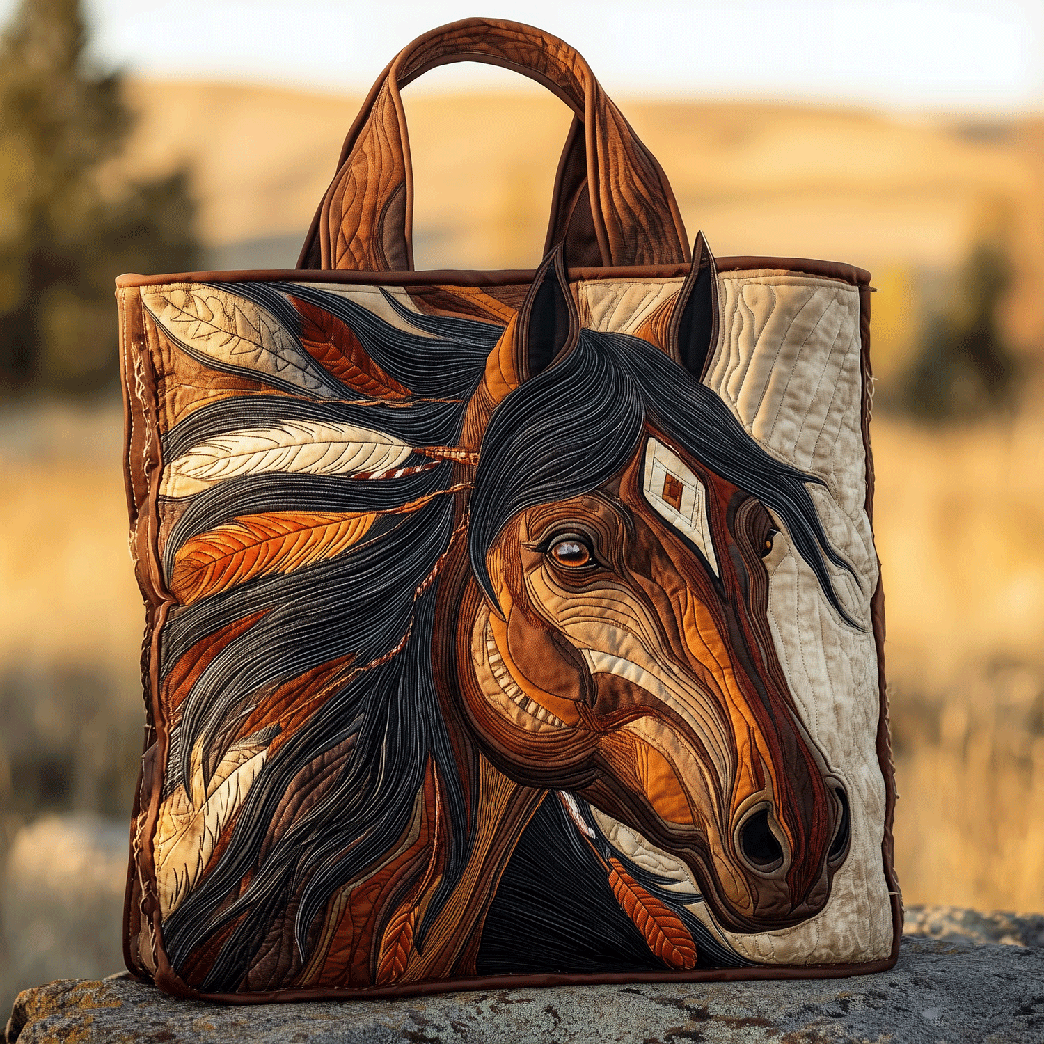Horse Of Valor Quilted Tote Bag Best Tote Bag Mothers Day Presents