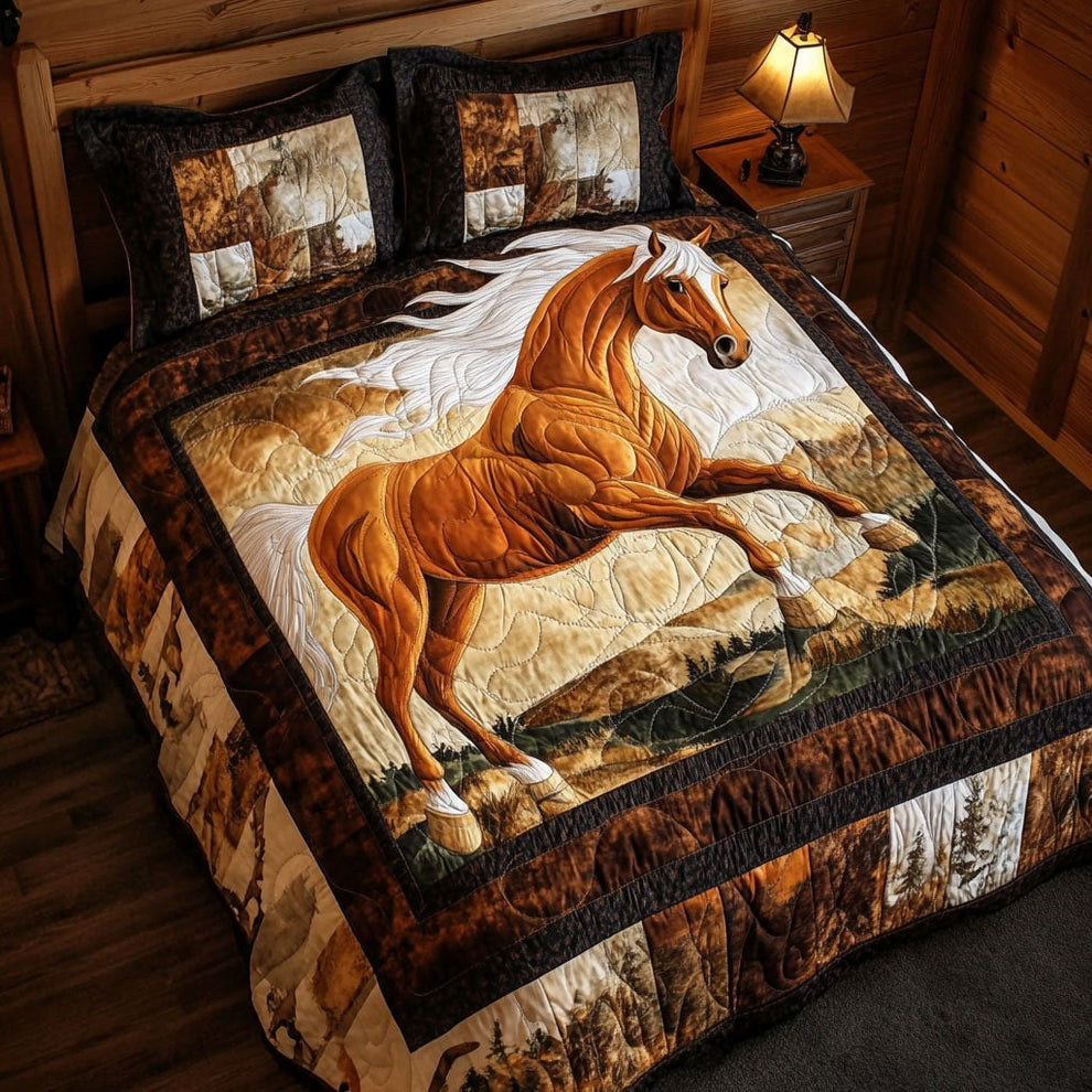 Horse Quilted Bedding Set Christmas Duvet Cover Present Ideas For Horse Lovers