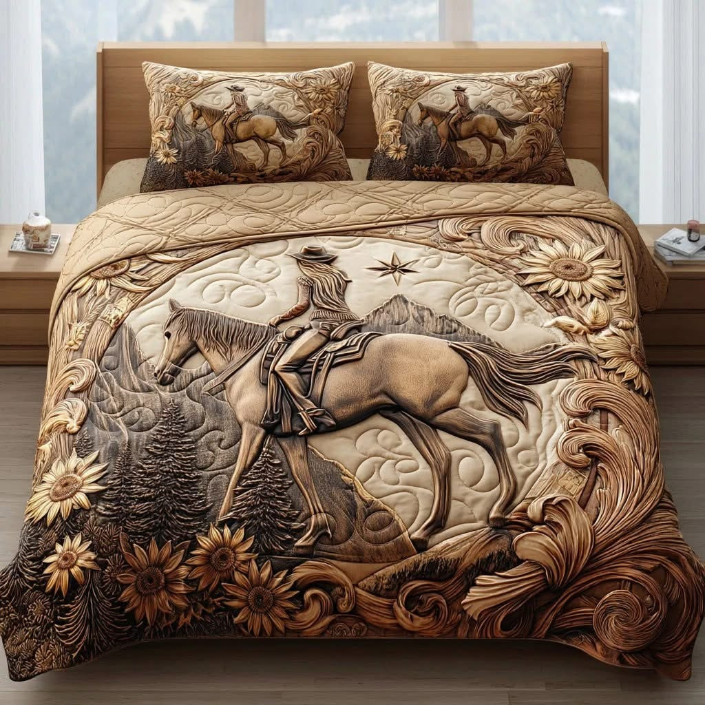 Horse Quilted Bedding Set Duvet Cover Best Christmas Gifts For Horse Lovers For Her