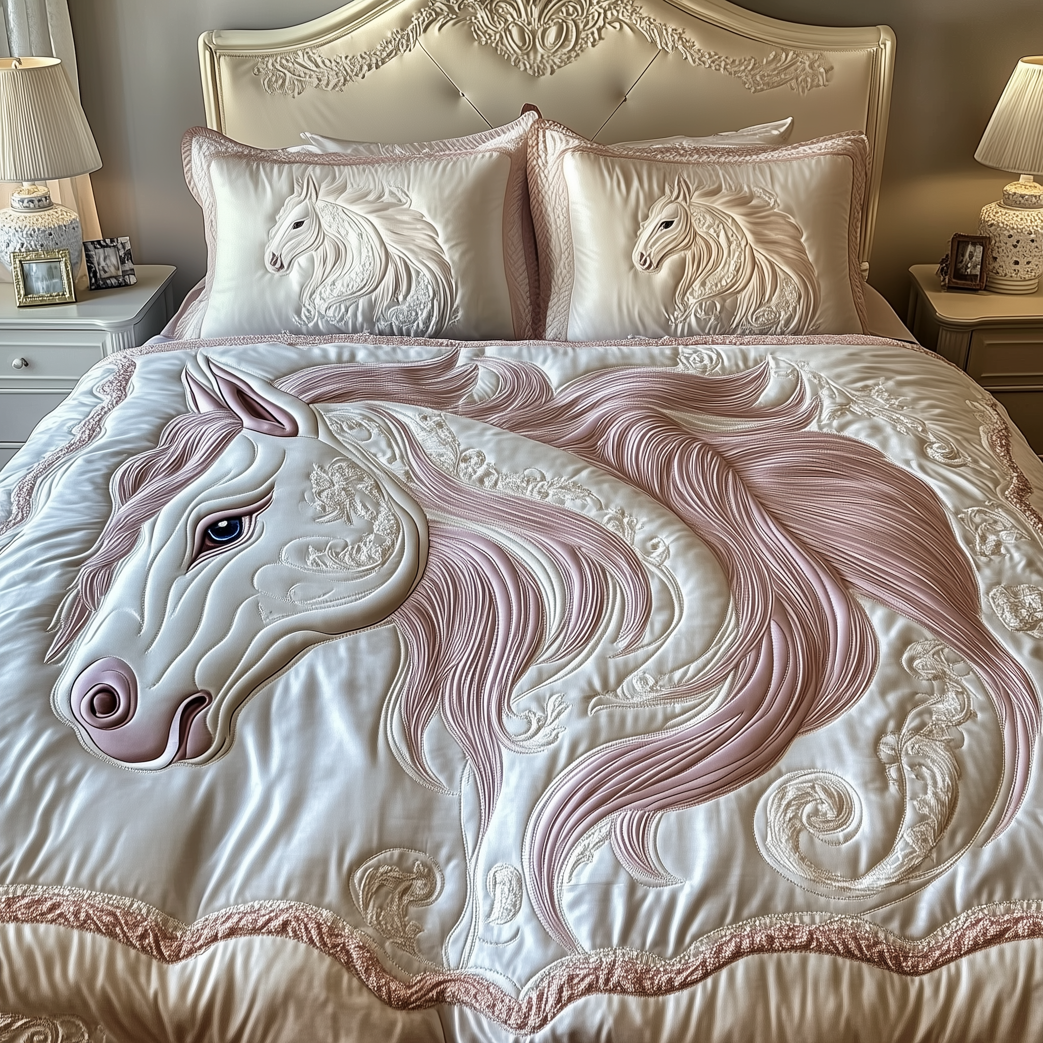 Horse Quilted Bedding Set Quilt Comforter Sets Cool Gifts For Horse Lovers