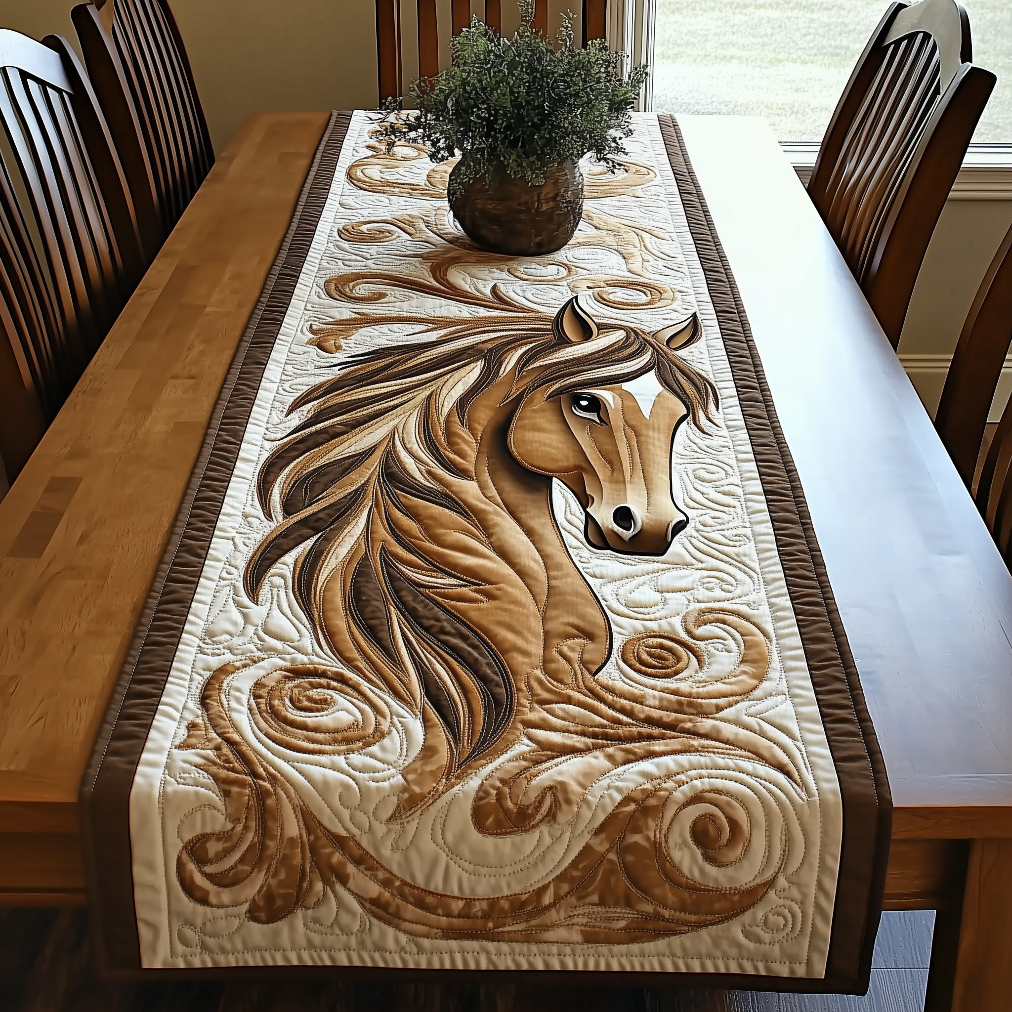 Horse Quilted Table Runner Table Runner For Dining Table Horsey Gifts For Friends