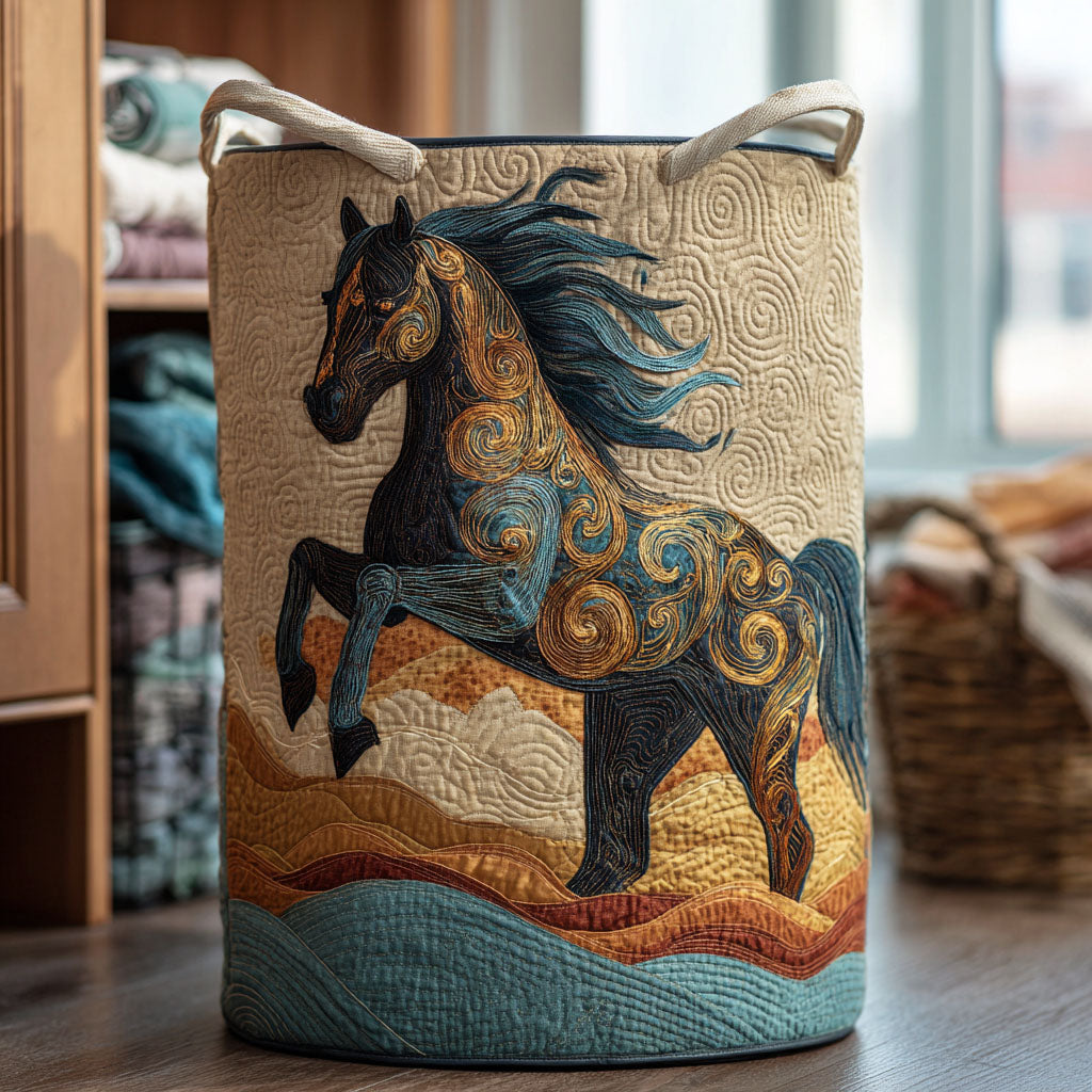 Horse Whisper Quilted Laundry Basket Home Decorations Gifts For Someone Who Loves Horses